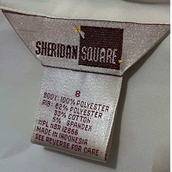 Sheridan Square 80s White Casual Blouse - Size 8, Good Condition - Picture 6 of 10